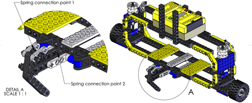 3D CAD for Lego Wall Climbing Robot